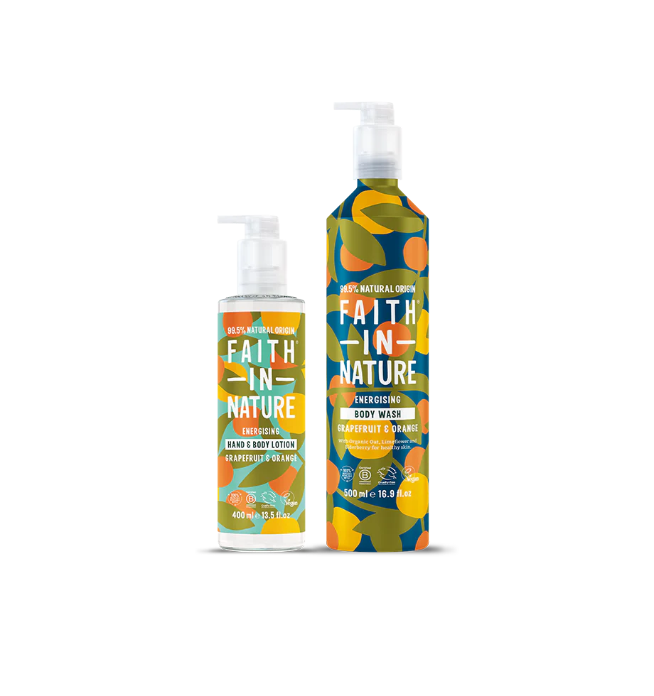 Grapefruit & Orange Aluminium Body Wash & Lotion Set