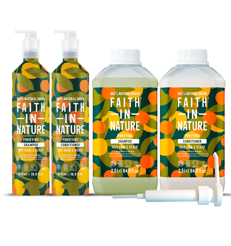 Grapefruit & Orange Shampoo & Conditioner - Aluminium Refill Set