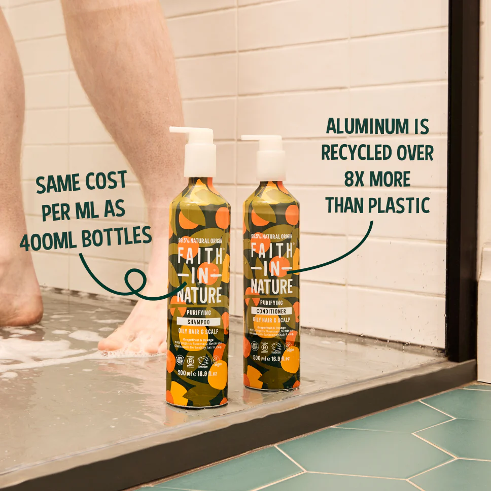 Grapefruit & Orange Shampoo and Conditioner Set - 500ml Aluminium - Image 2