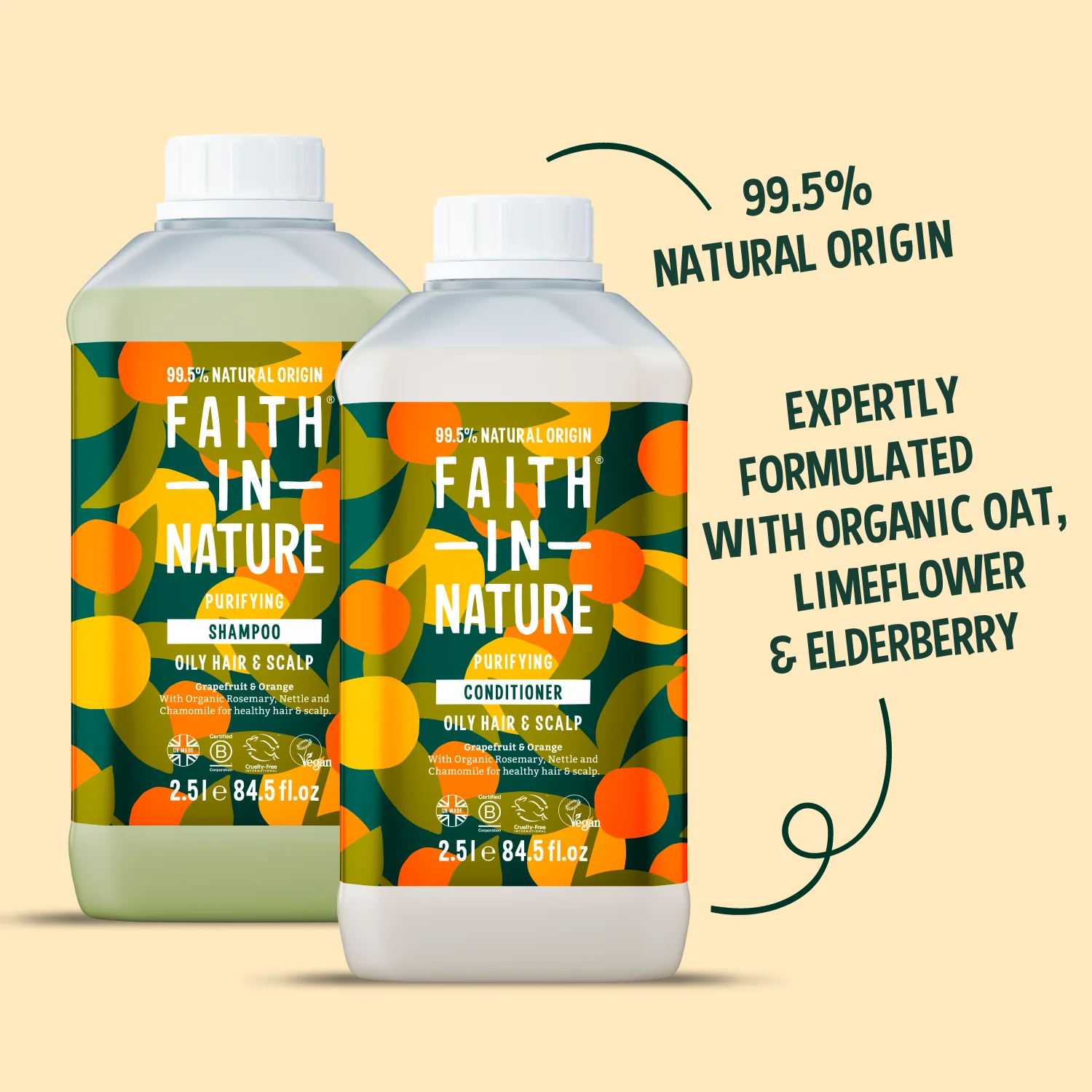 Grapefruit & Orange Shampoo & Conditioner Set - 2.5L - Image 2