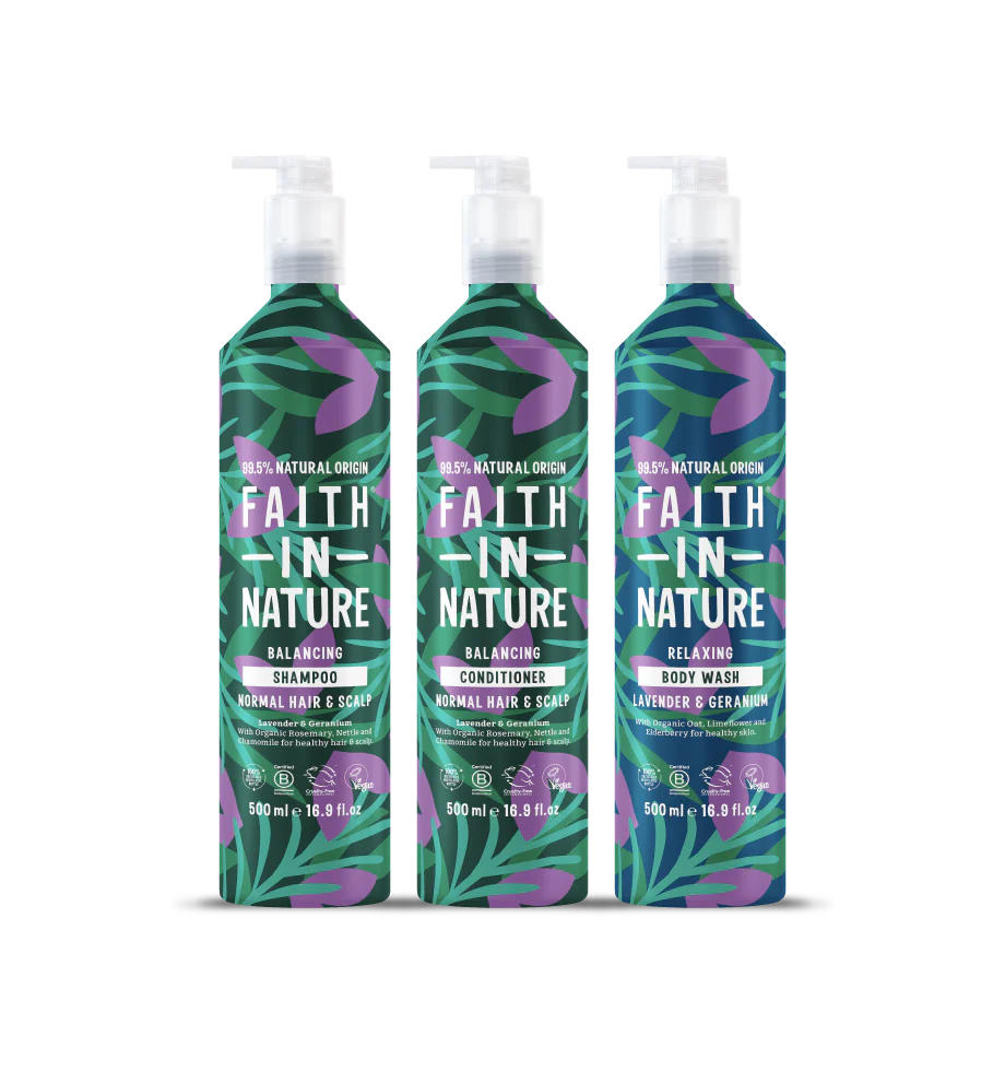 Lavender & Geranium Hair & Body Set - 500ml Aluminium