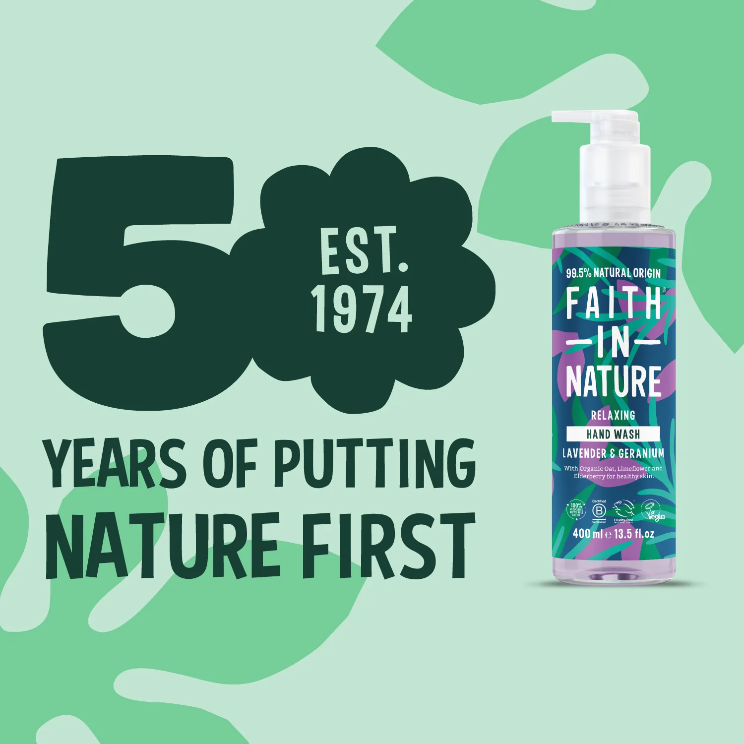 Lavender & Geranium Hand Wash - 400ml - Image 3