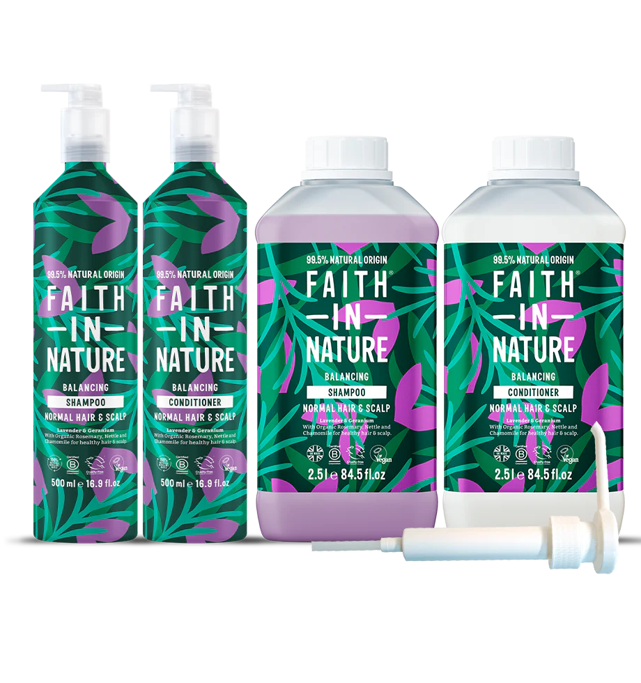 Lavender & Geranium Shampoo & Conditioner - Aluminium Refill Set