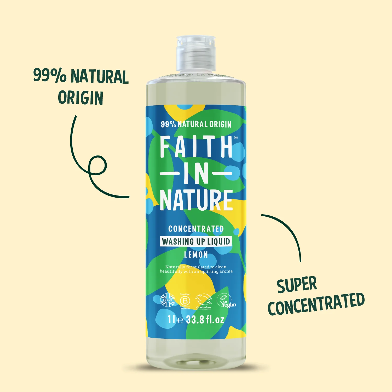 Lemon Washing Up Liquid - 1L - Image 3