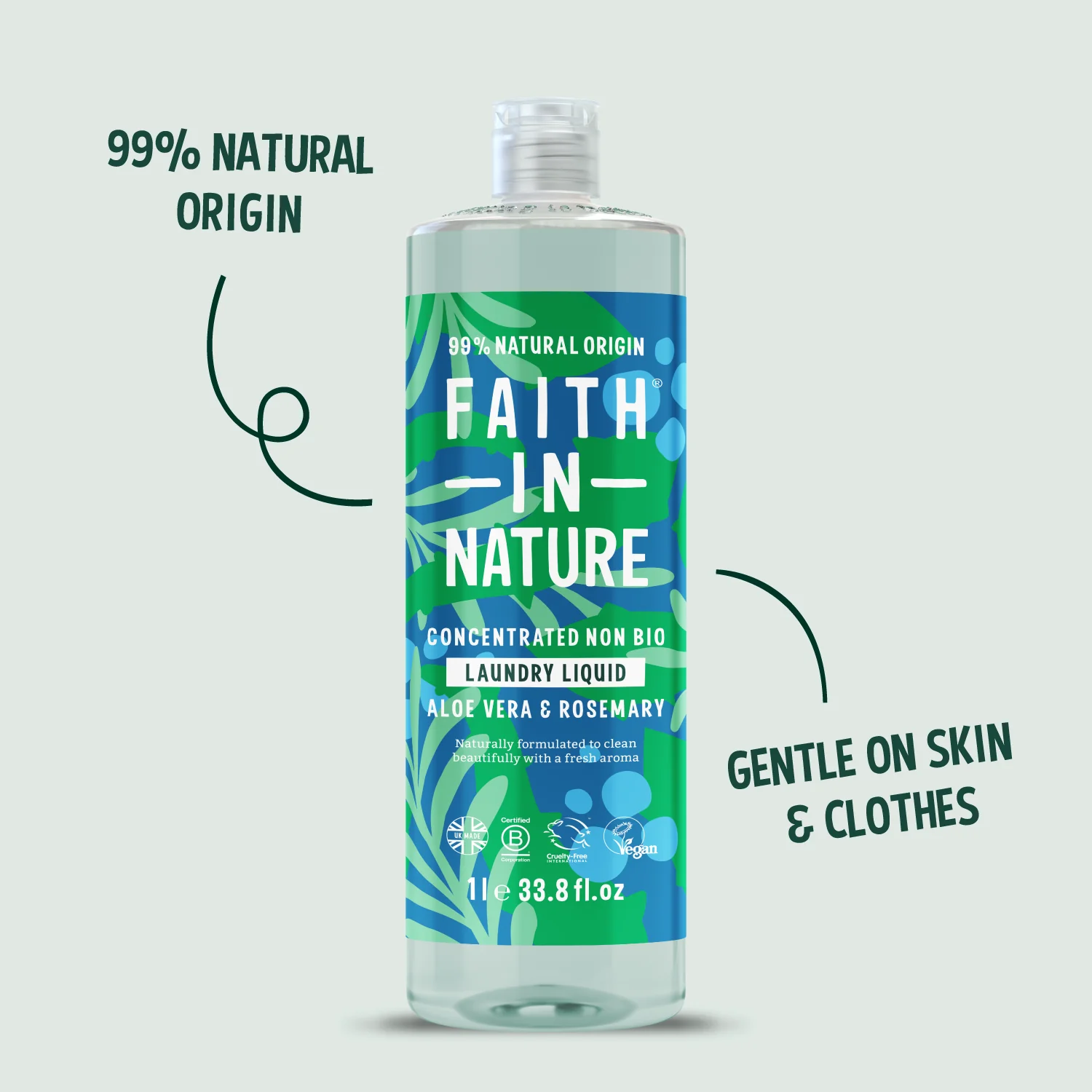 Aloe Vera & Rosemary Laundry Liquid - 1L - Image 3