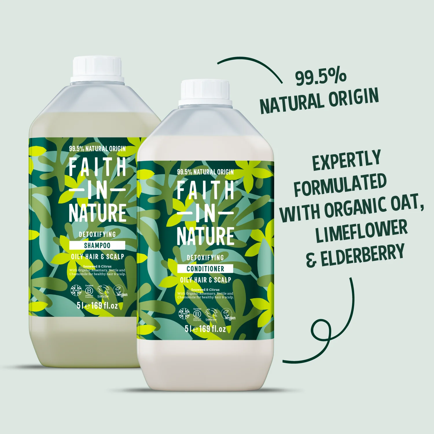 Seaweed & Citrus Shampoo & Conditioner Set - 5L - Image 2
