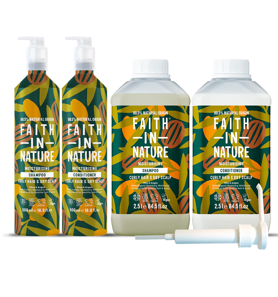 Shea & Argan Shampoo & Conditioner - Aluminium Refill Set